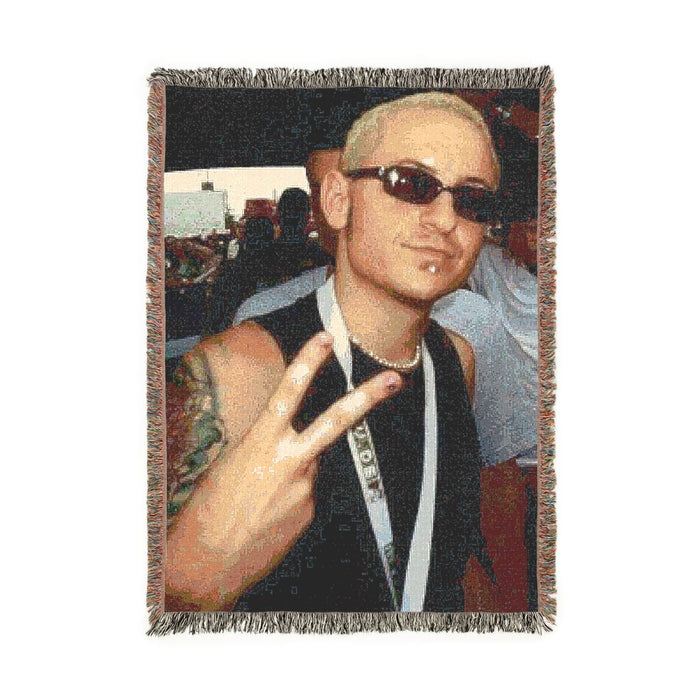 Linkin Park – Chester Peace Sign Woven Blanket