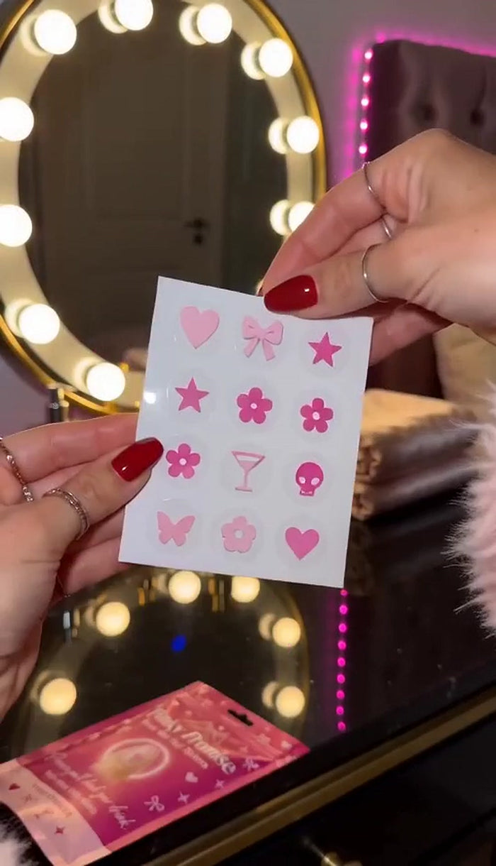 Sheet of Pinky Promise sticker shapes