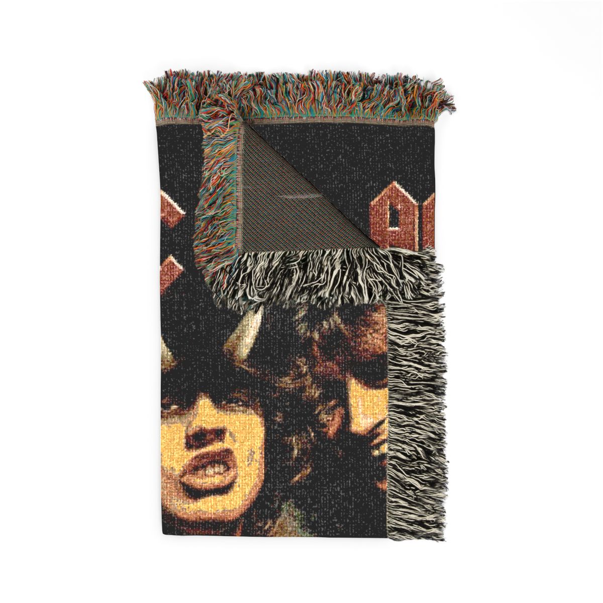 Highway to Hell woven blanket folded