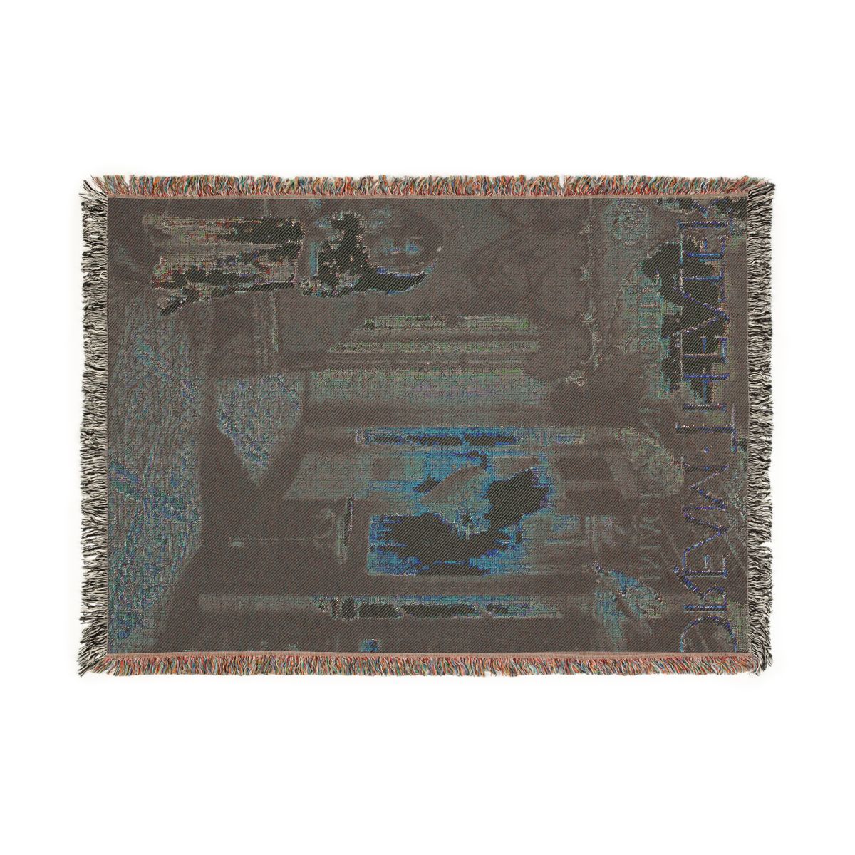 Images and Words woven blanket back
