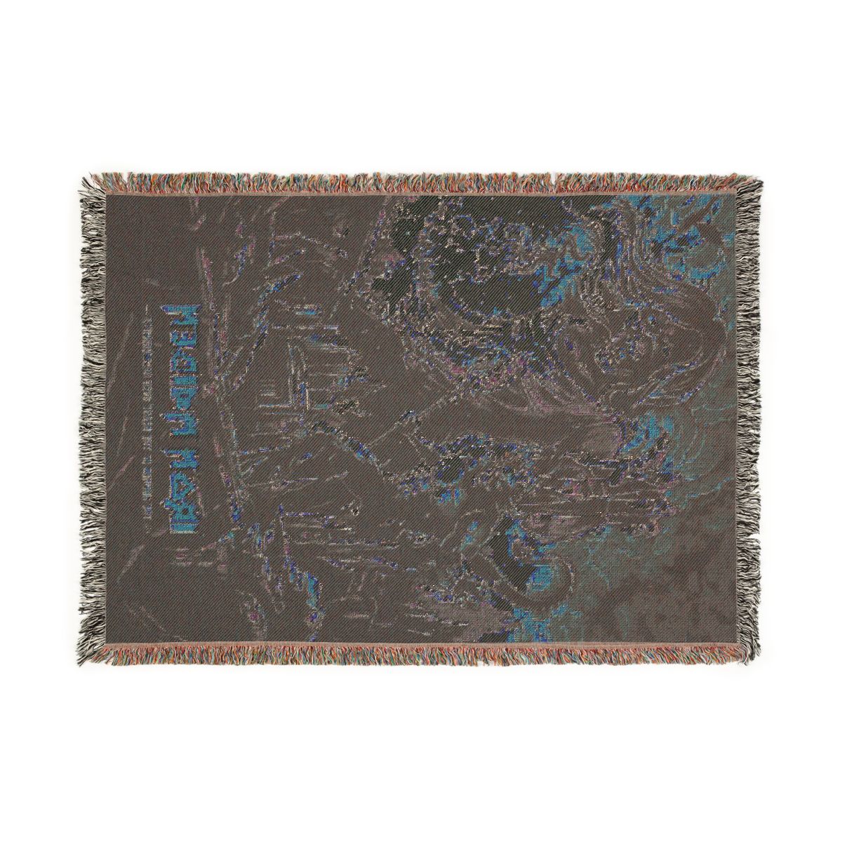 The Number of the Beast woven blanket back