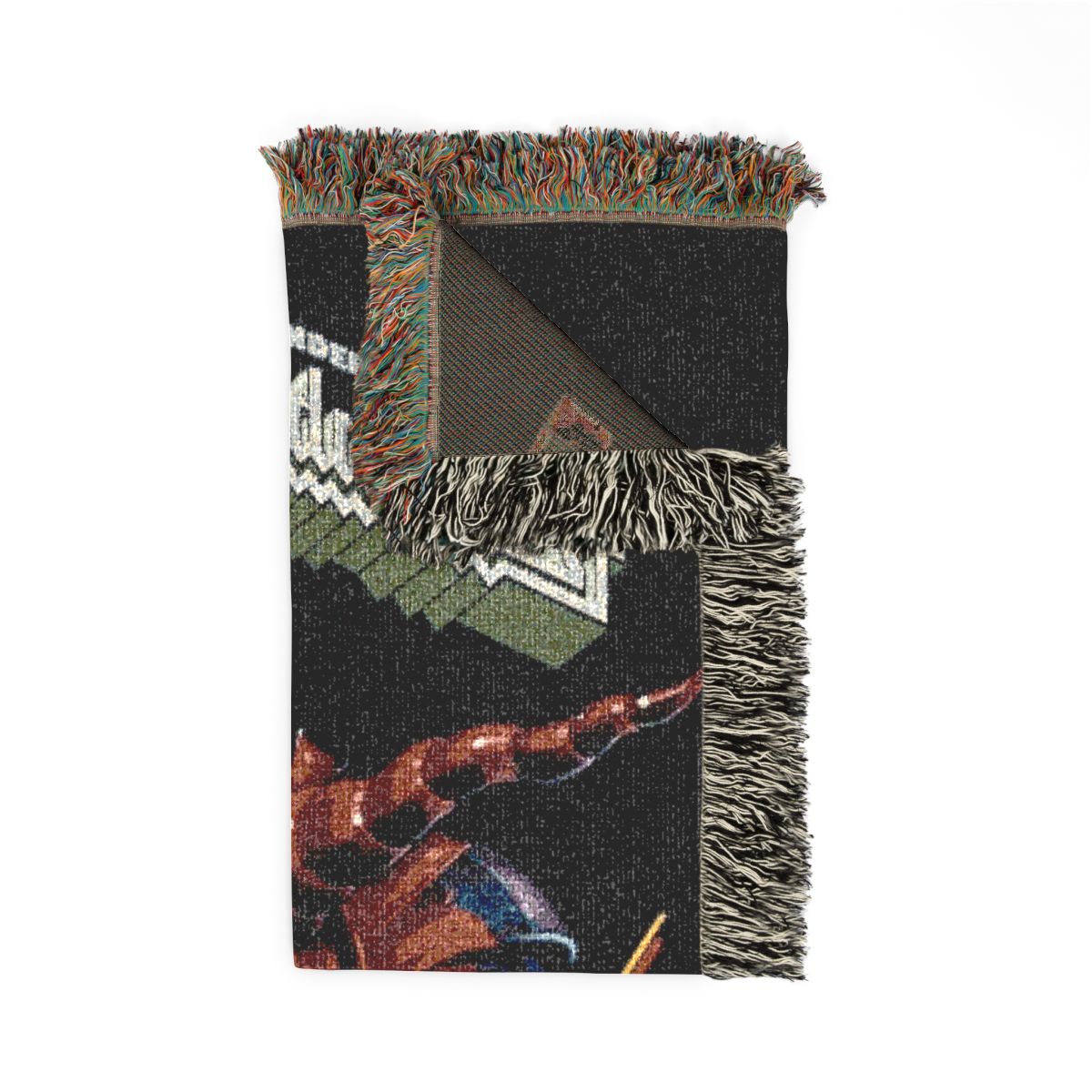 Defenders of the Faith woven blanket folded