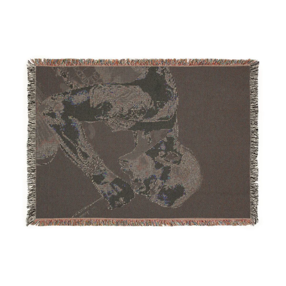 Back of the Linkin Park Chester live scream woven blanket