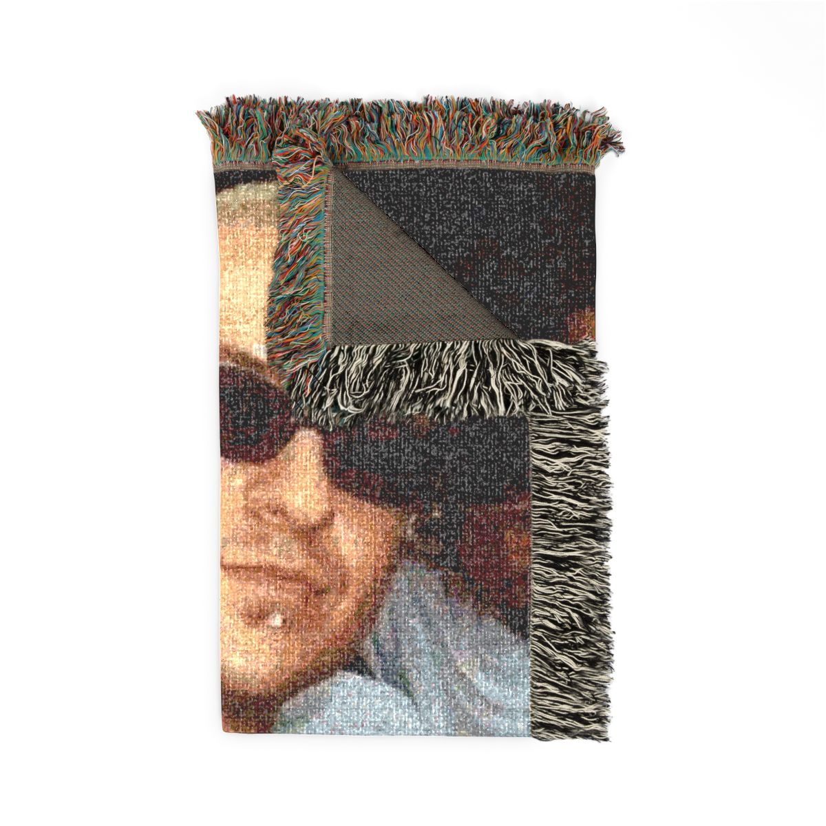 Linkin Park Chester peace sign woven blanket folded