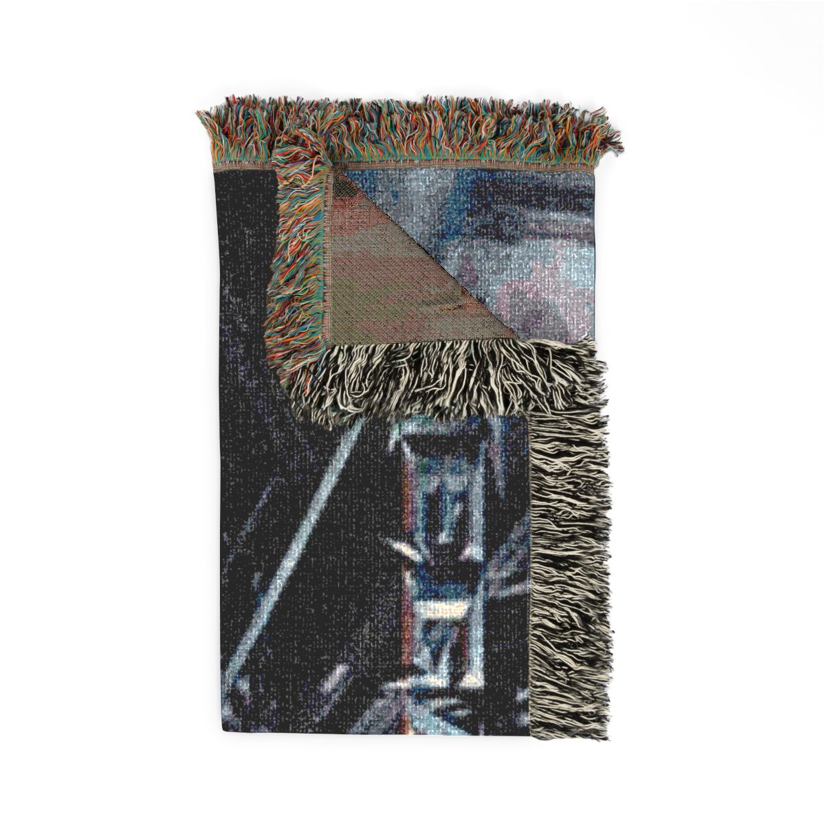 Dystopia woven blanket folded