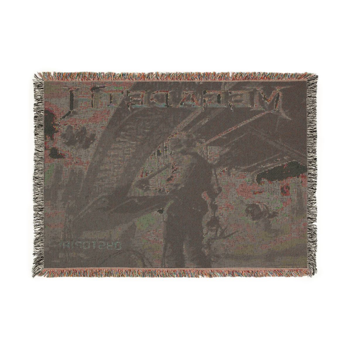 Dystopia woven blanket back