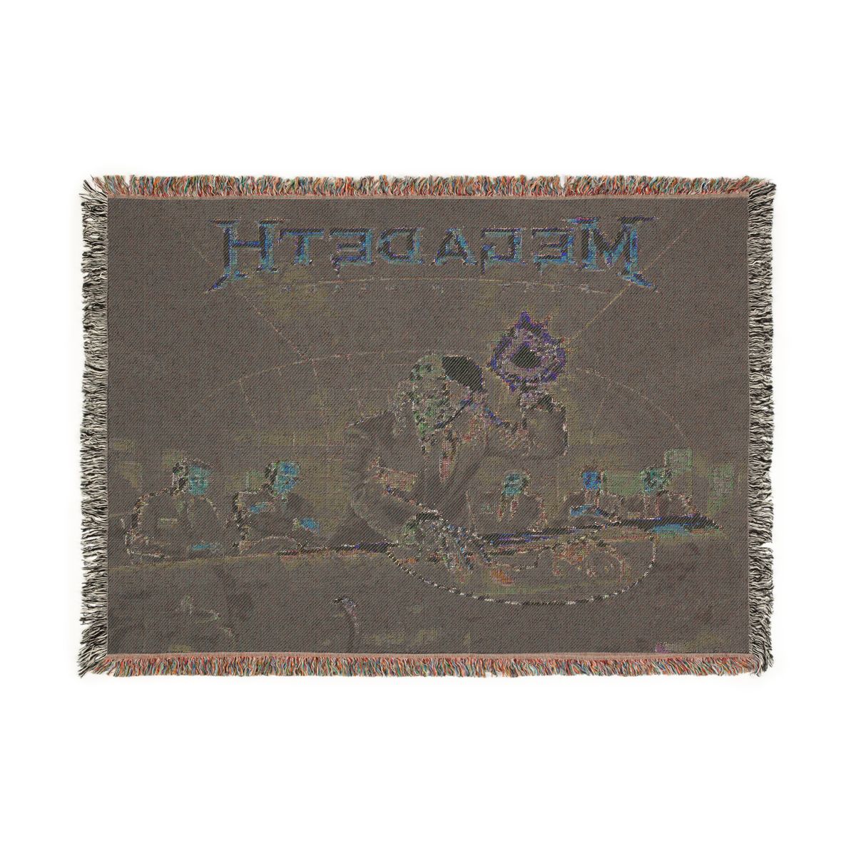 Rust in Peace woven blanket back