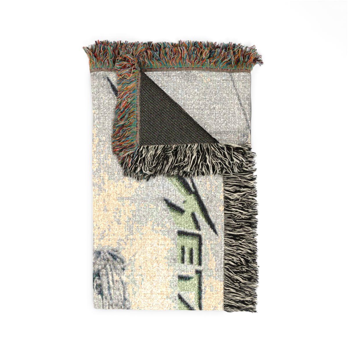 ...And Justice for All woven blanket folded