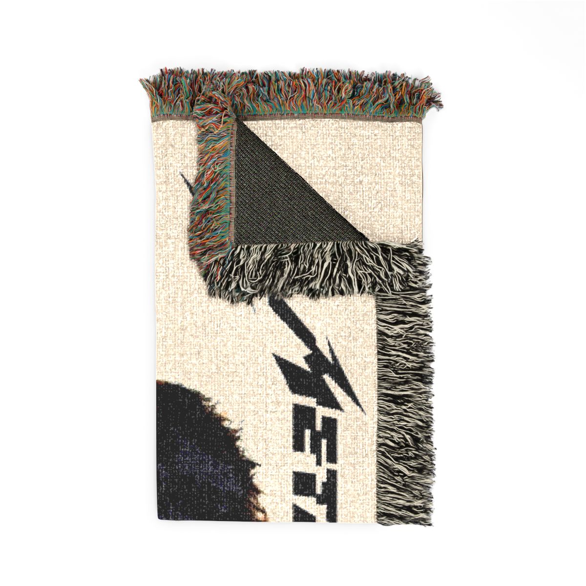 Hardwired... to Self-Destruct woven blanket folded
