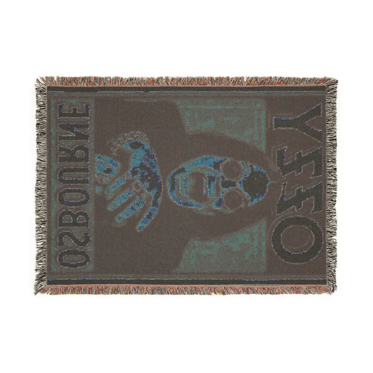 Ozzy Osbourne woven blanket back