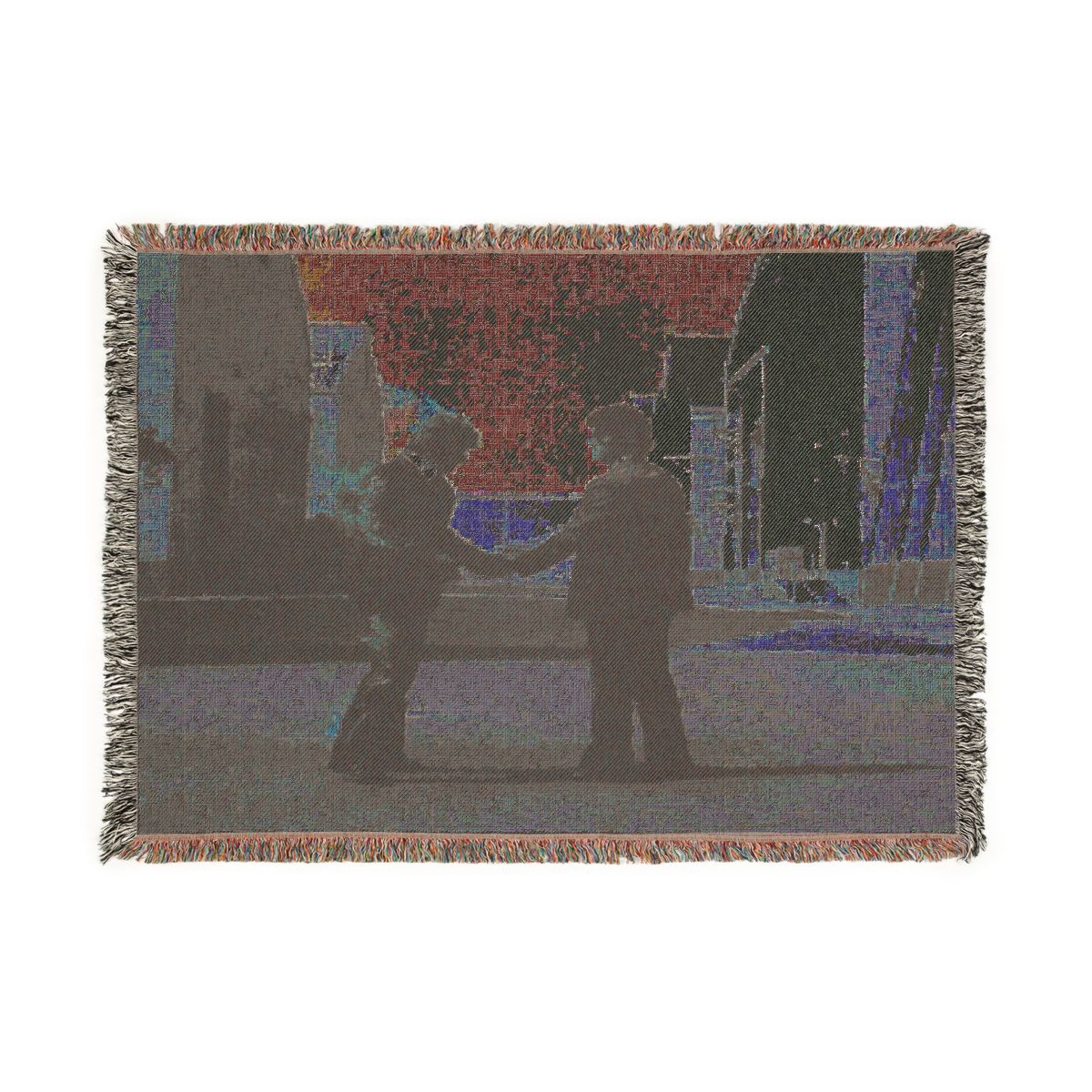 Wish You Were Here woven blanket back