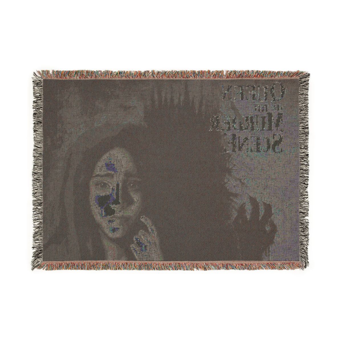 Queen of the Murder Scene woven blanket back
